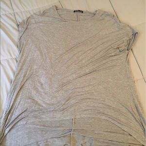 Soft gray cap sleeve tunic