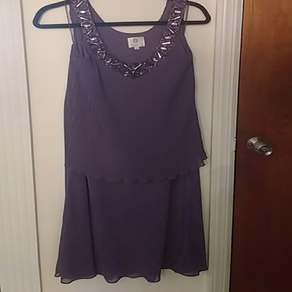 Lavender camisole and skirt