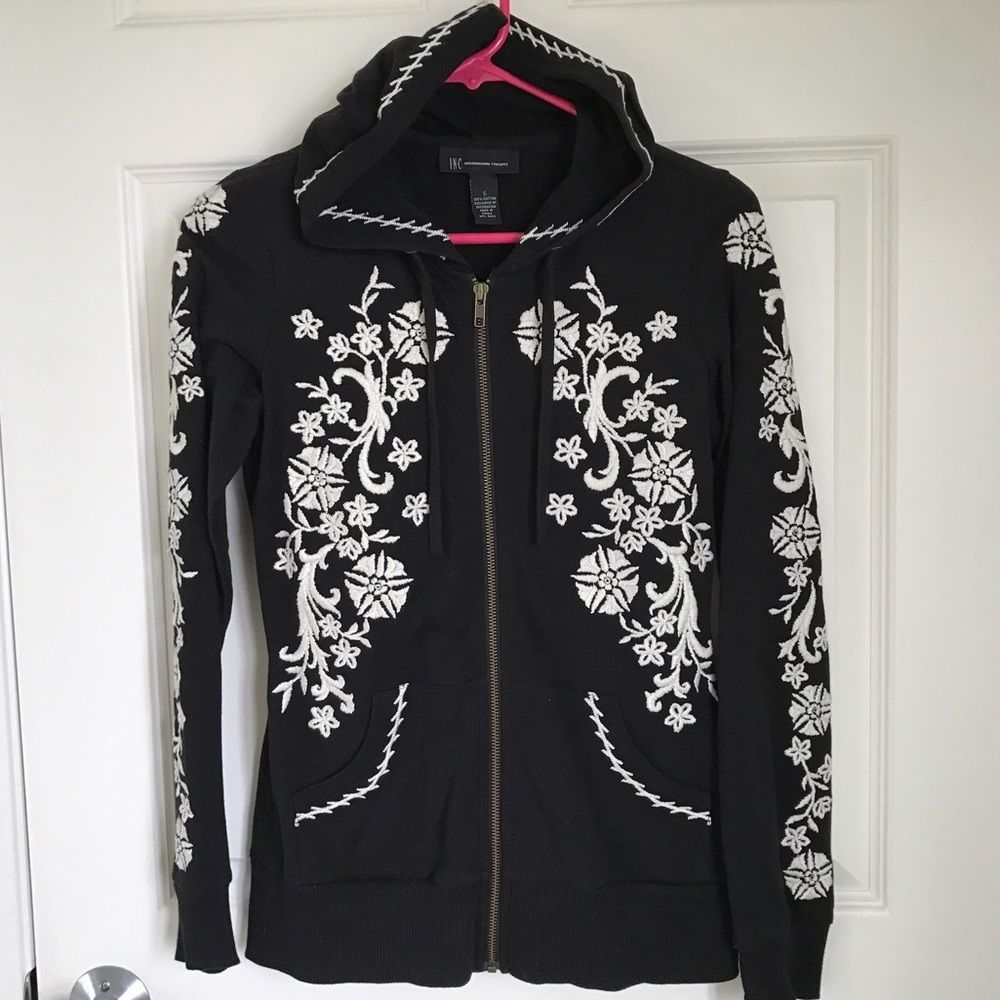 Embroidered Full Zip Hoodie