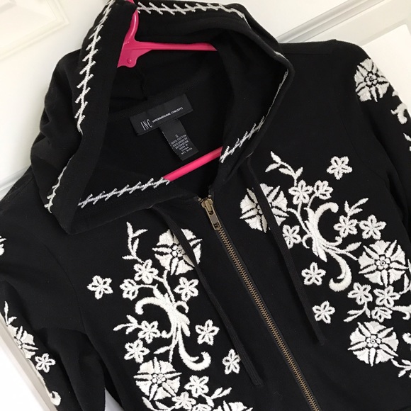 Embroidered Full Zip Hoodie - Picture 2 of 3