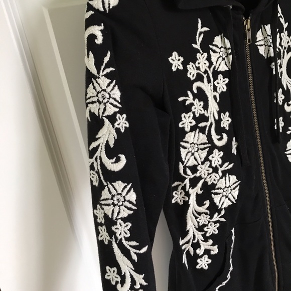 Embroidered Full Zip Hoodie - Picture 3 of 3