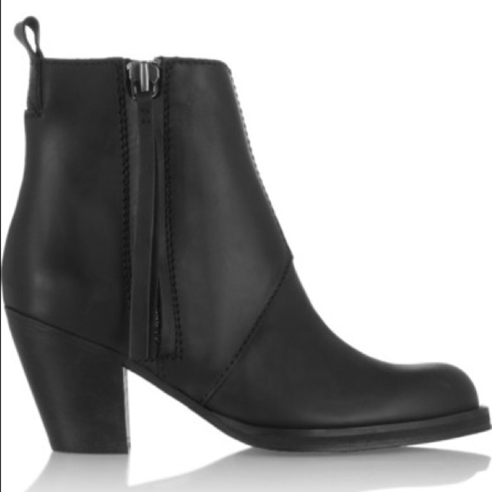 Acne Pistol Black Booties