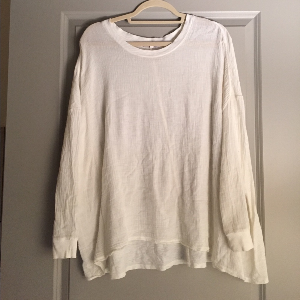 Gauzy Cotton Cream Top