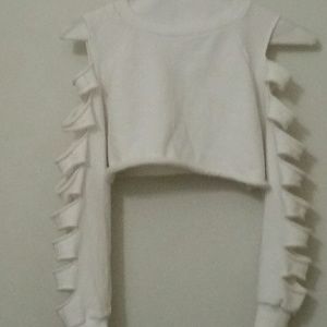 Ripped Long Sleeve Crop Top