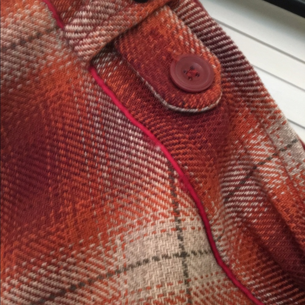 ❌SOLD❌Orange plaid skirt - Picture 3 of 4