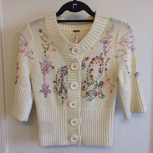 Cropped waist cardigan