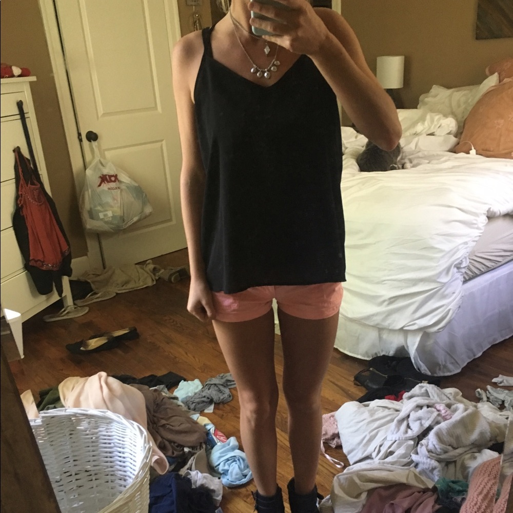 Colored summer shorts and cute top
