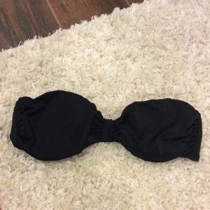 Black bikini bandeau top