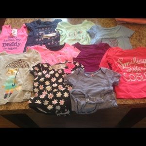 12 month shirt/onsie lot