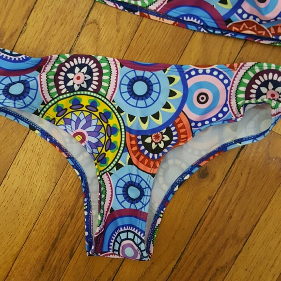 New multi color Brazilian Bikini swimsuit - Picture 2 of 5