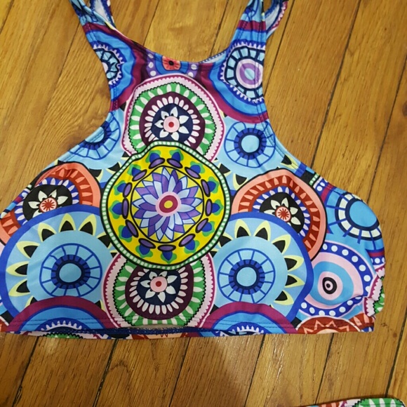 New multi color Brazilian Bikini swimsuit - Picture 3 of 5