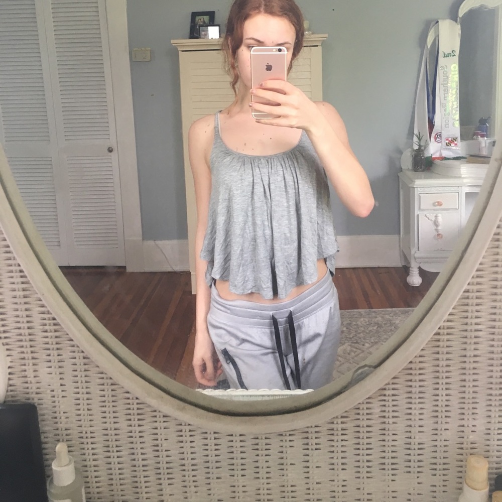 Grey Crop top