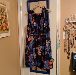 Floral Faux-wrap dress