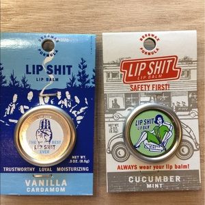 Set of 2 Lip Shit Vanilla Cardamom & Cucumber Mint