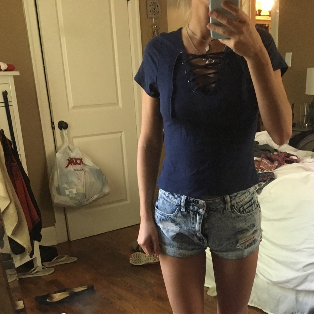 Lace up top