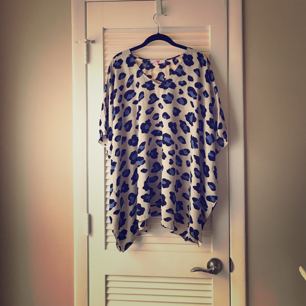 Leopard print Buddy Love oversized dressy shirt!