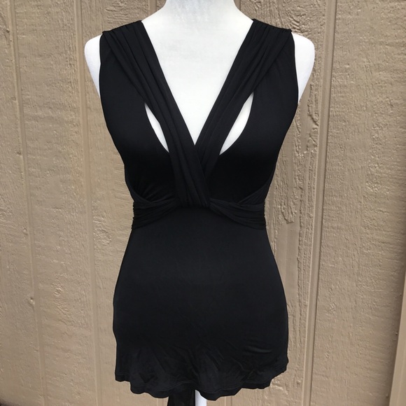 BCBGMaxAzria Tops - BCBG MAXAZRIA Tie Back Sheer Top