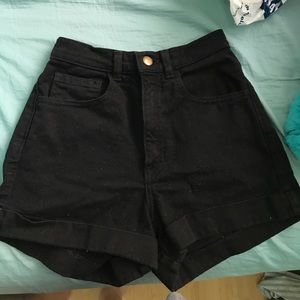 American apparel black shorts