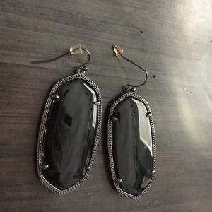 Black and dark silver Kendra earrings