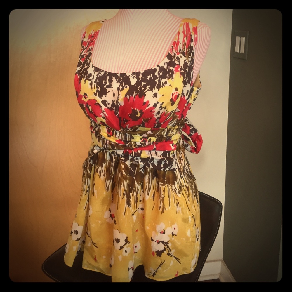 Yellow Floral Top