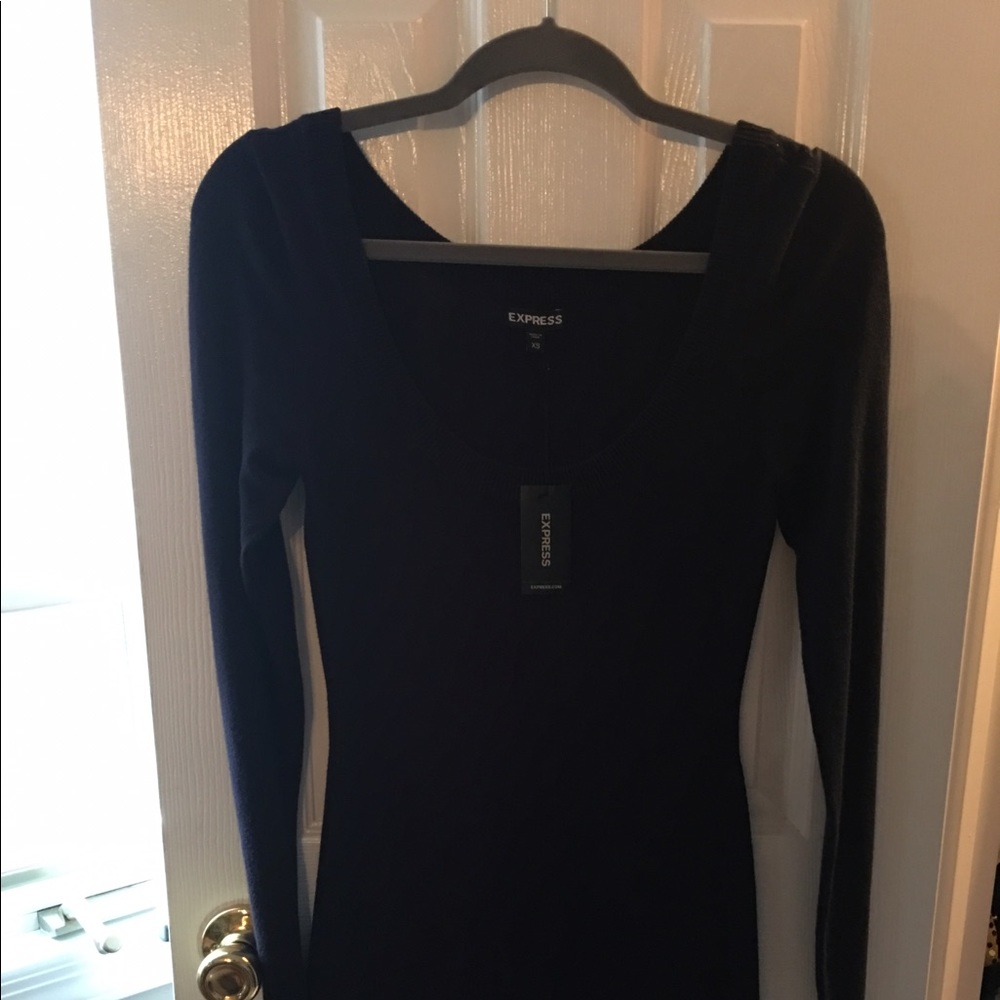 Express navy knit dress