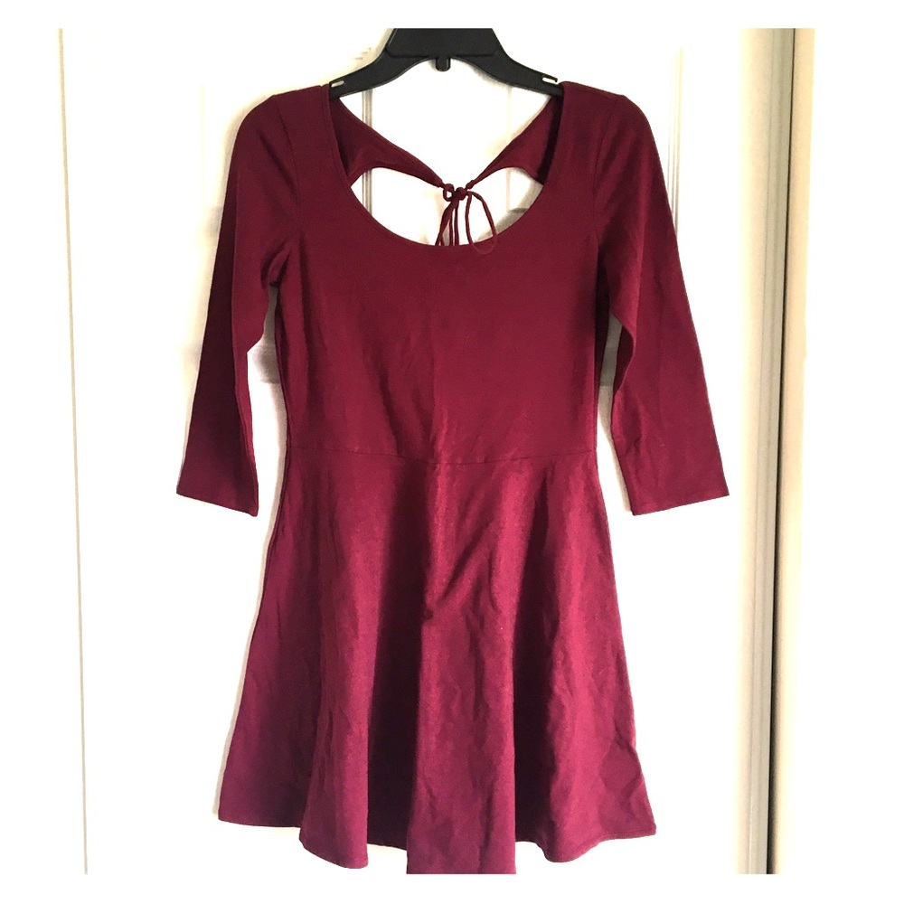 American Eagle Maroon Skater Dress - Size M - NWT