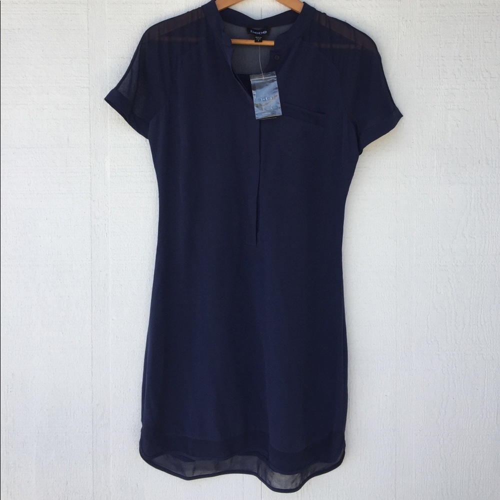 Bebe navy blue dress