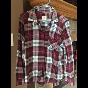 American Eagle Vintage Boyfriend Flannel Shirt