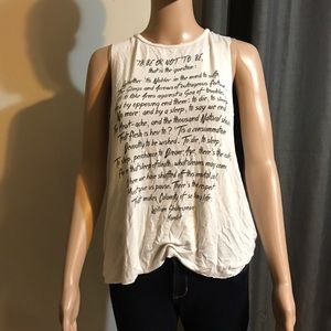 Shakespeare graphic muscle tank