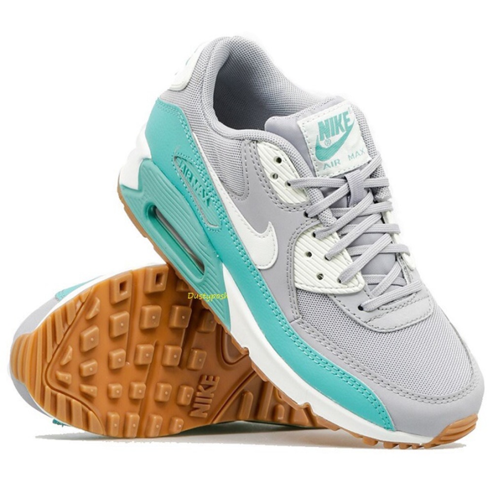 Nike Air Max 90 Essential Sneakers Shoe Grey Green - Picture 3 of 6
