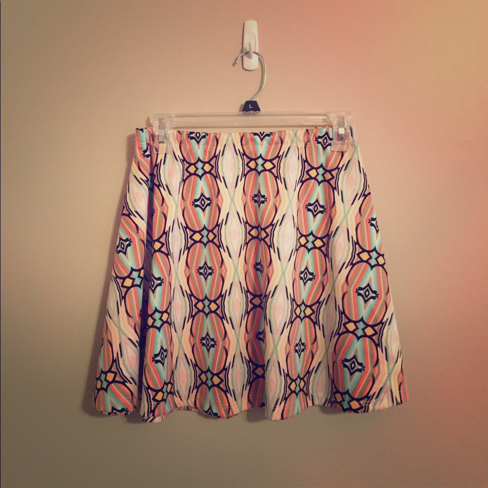 Patterned Skater Skirt
