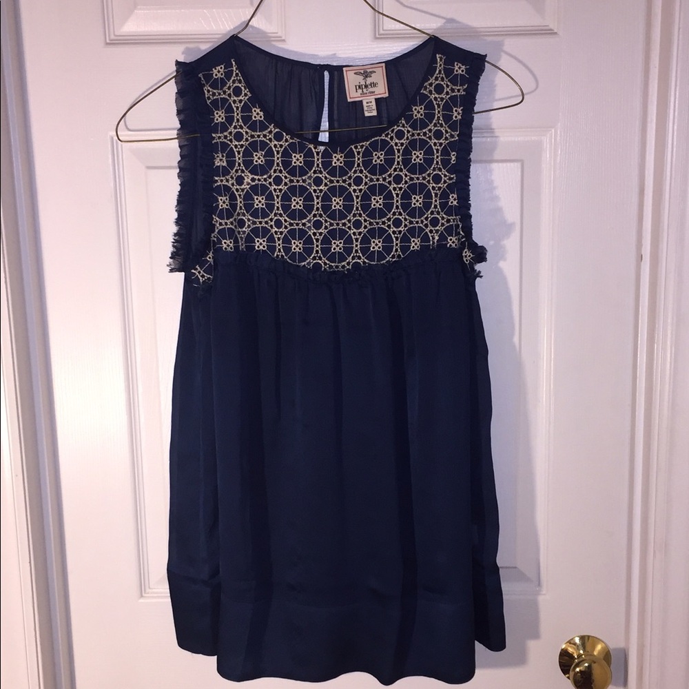 Sheer Blue Sleeveless Top