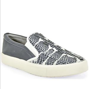 Vince 'Banler' snake-embossed leather slip ons