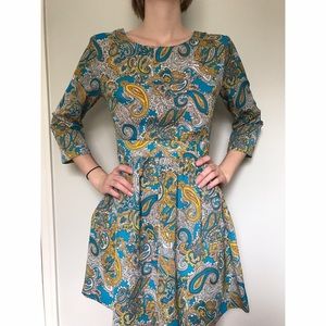 Paisley silky minidress