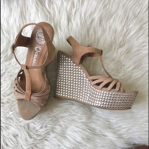 Jeffrey Campbell Swansong Studded Sandal - Nude