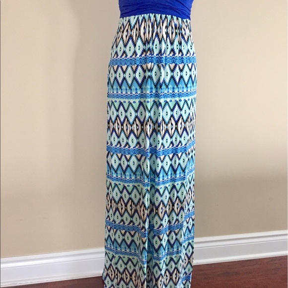 Royal and aqua blue maxi dress🇺🇸 - Picture 5 of 8