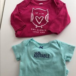 NWOT onesies. One long sleeve, one short