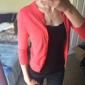 Coral Pink J. Crew Cardigan