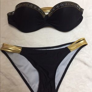 Super cute strapless, beaded bathing suit! NOT VS