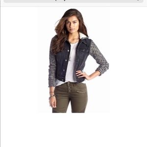 Free people black denim jacket