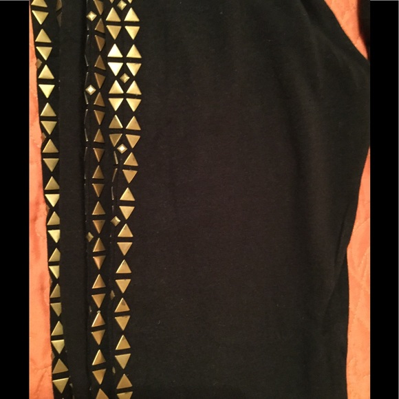 REDUCED PRICE! Triangle stud black leggings. - Picture 6 of 7