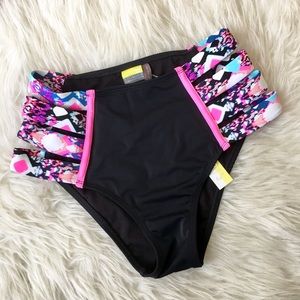 NWT L.A. Hearts High Waisted Swim Bottoms