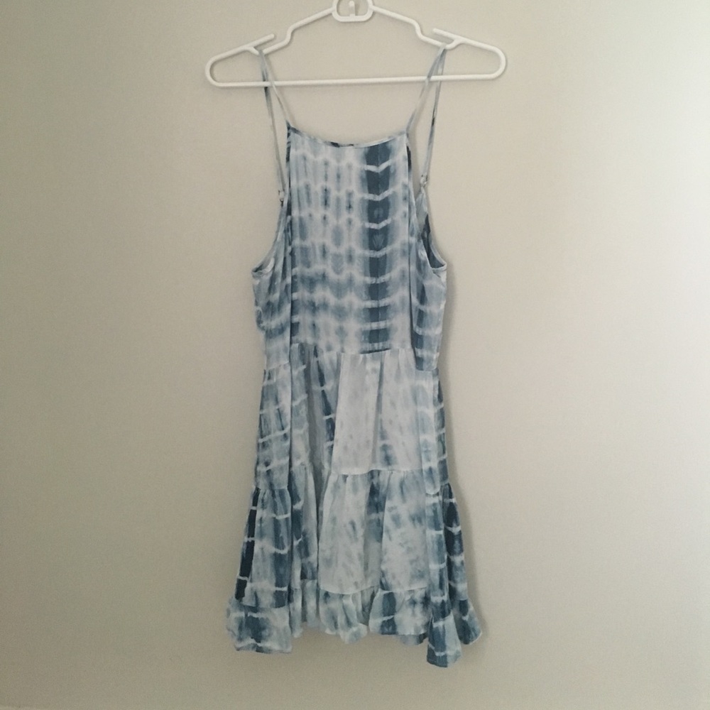 Watercolor Blue Flowy Brandy-Melville-like Dress