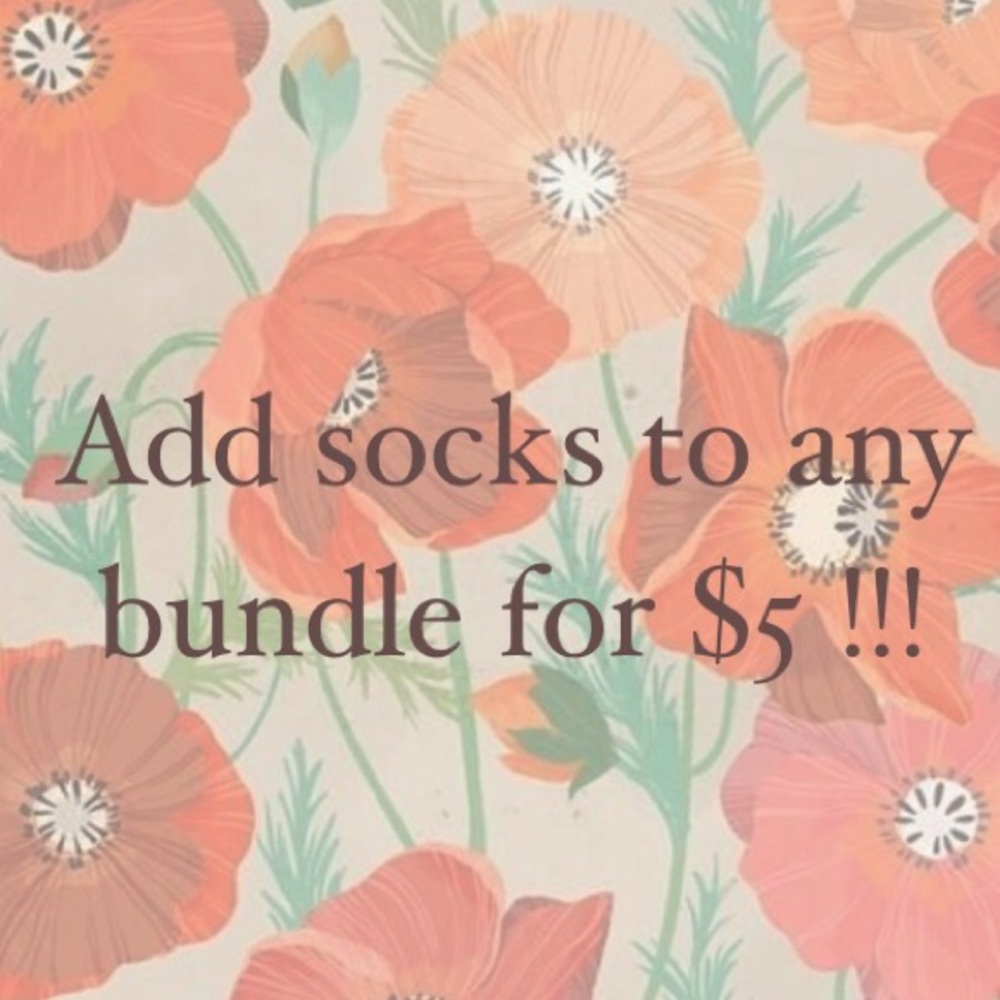 NWT socks only $5 with any other item!!!