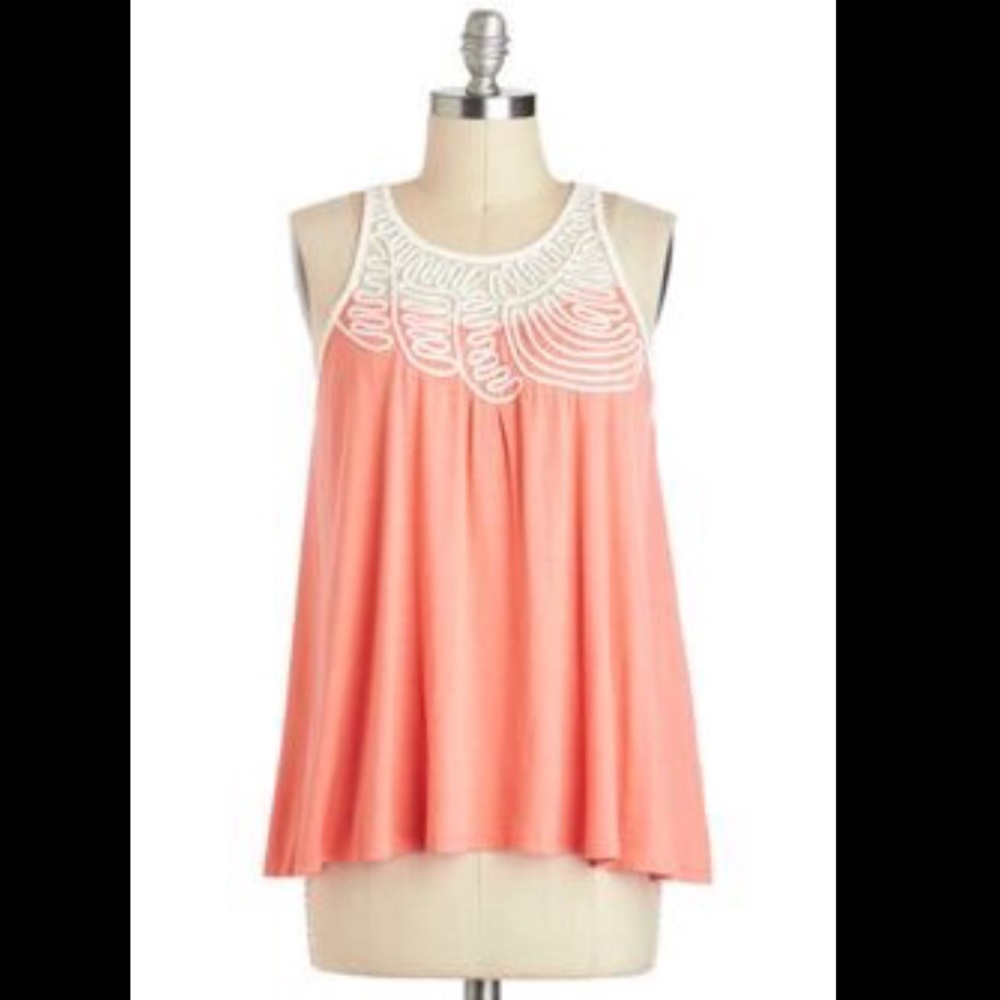 pink and white mesh top. Ya Los Angeles brand