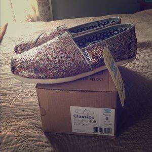 Multicolor glitter Toms