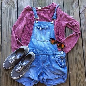 Blue Jean Daisy Overall Shorts