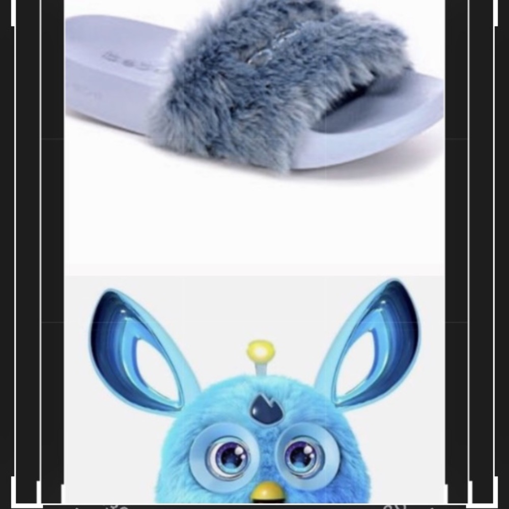 BEBE slide sandal slipon blue logo RHINE RARE NEW - Picture 2 of 8