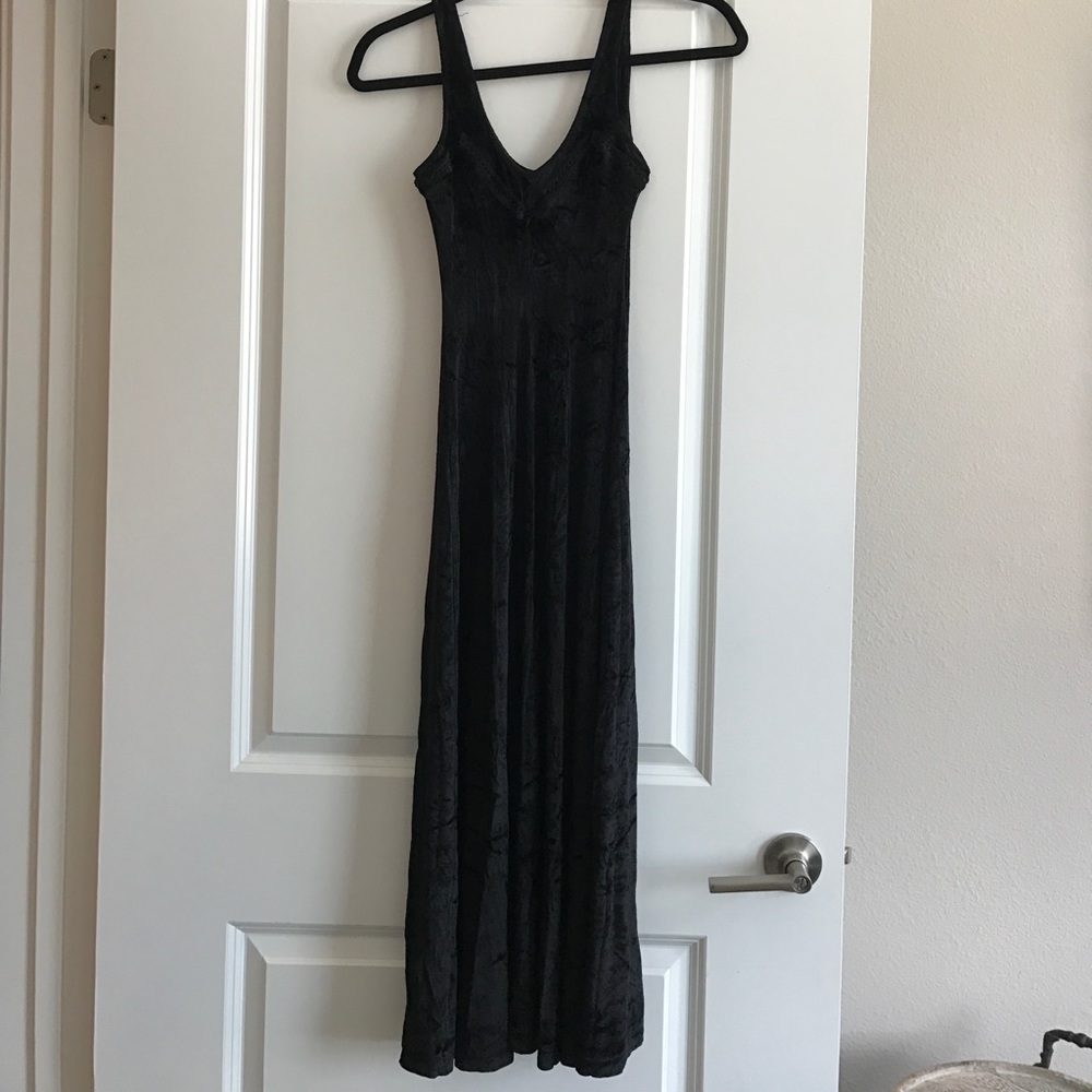 Vintage 90s black velvet dress