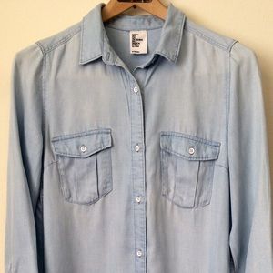 H&M Long Denim Shirt/Dress Size 6